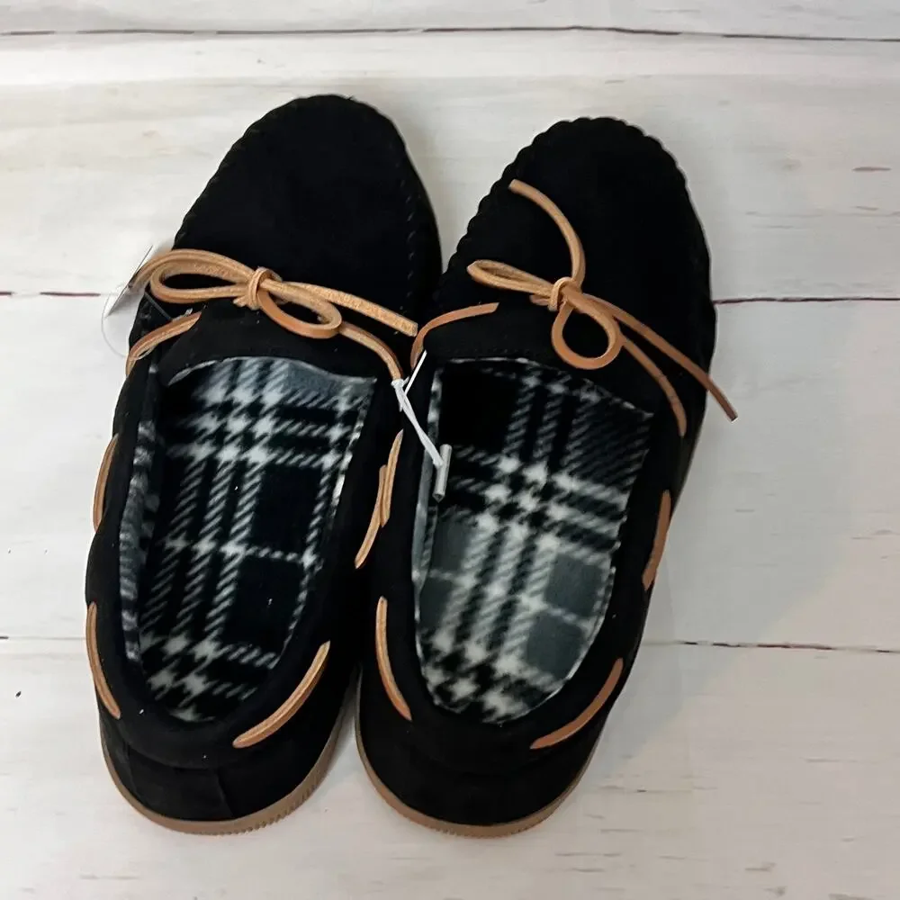 Sonoma Men's Adult Olive Black Trapper Moccassin Slippers Sz XL